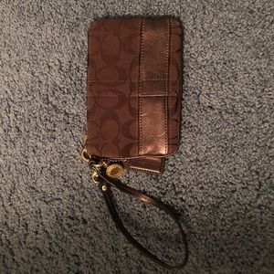 Brown Coach Wristlet!